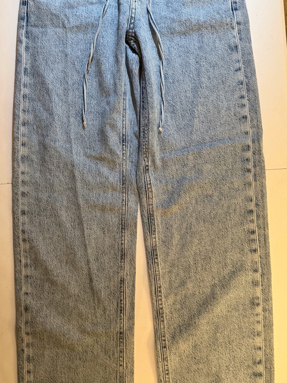 Parke x Target Light Blue Drawstring Baggy Jeans